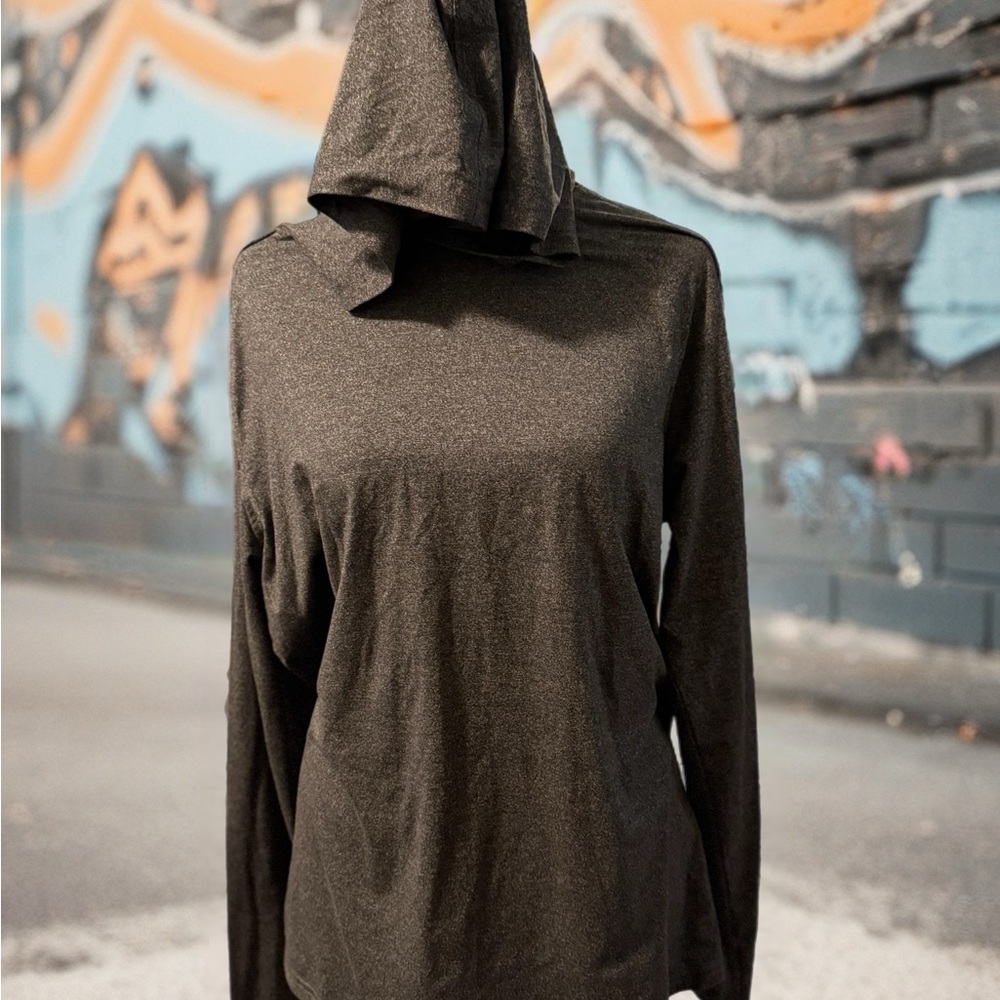 Gray Long Sleeve‎ Hoodie Sweatshirt